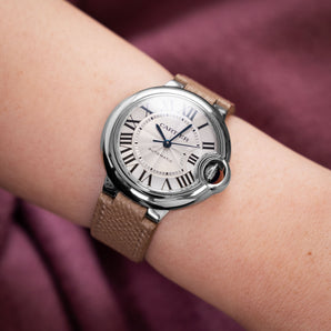 Taupe Epsom Strap for Cartier Ballon Bleu
