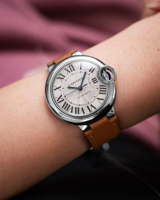 Gold Chevre Strap for Cartier Ballon Bleu