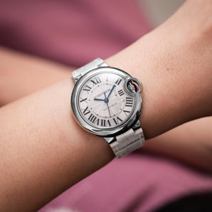 Matte Himalayan Alligator Strap for Cartier Ballon Bleu