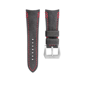 Dark Grey Alcantara (Red) Strap for MB&F MAD1