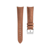 Delugs Brown Alcantara Signature (Curved) Strap Handcrafted Leather Watch Strap