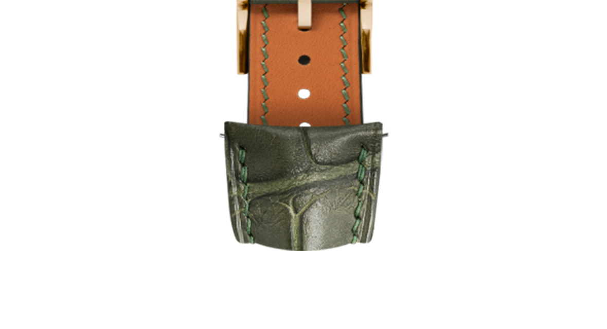 Matte Green Ischia Alligator Signature (Curved) Strap