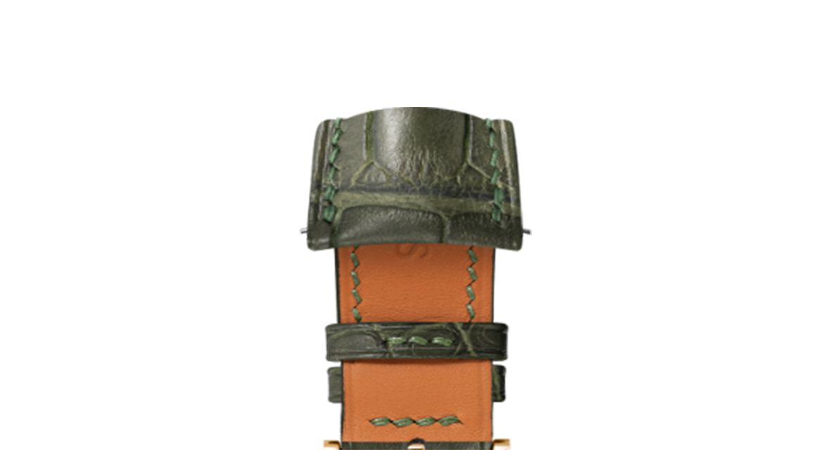 Matte Green Ischia Alligator Signature (Curved) Strap