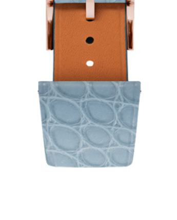 1 1/2” (36cm) Alligator feathered edge and stitched strap no buckle Chocolate Matte Alligator Watch Strap Best Gator Strap All  main image 4