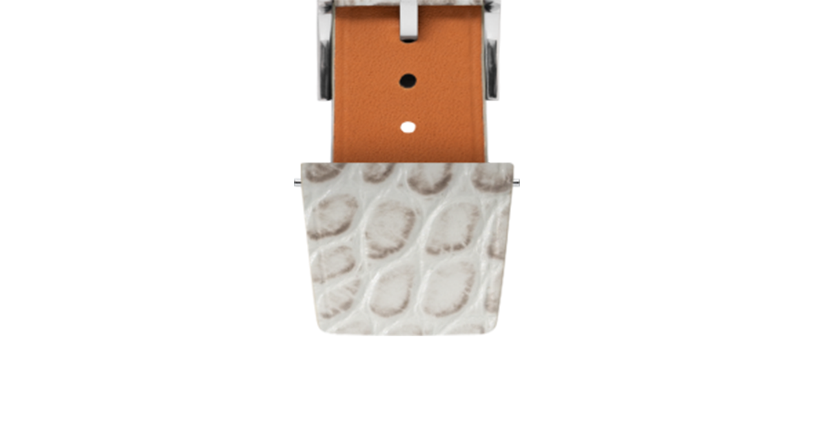 Matte Himalayan Alligator Flank Stitchless Strap - Handcrafted