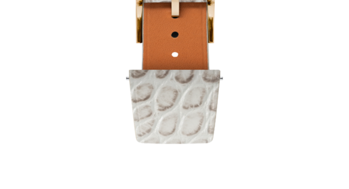 Matte Himalayan Alligator Flank Stitchless Strap - Handcrafted