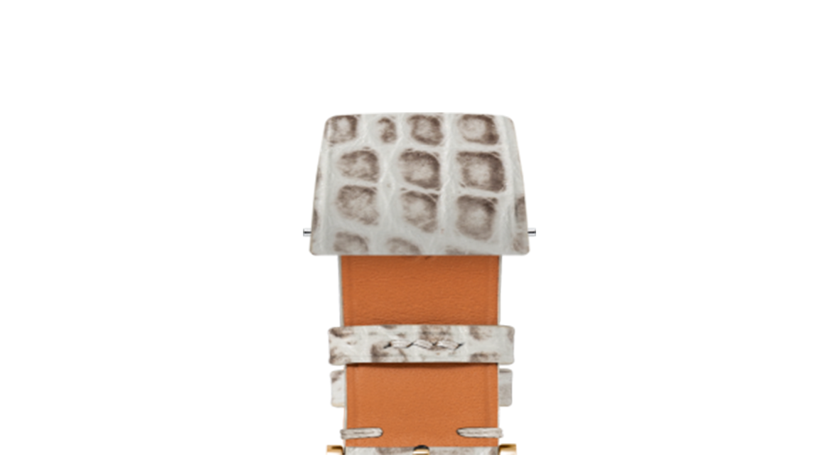 Matte Himalayan Alligator Flank Stitchless Strap - Handcrafted