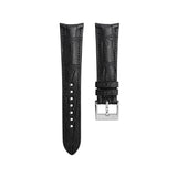 Delugs Matte Black Alligator Signature (Curved) Strap Handcrafted Leather Watch Strap