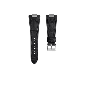 Matte Black Alligator Strap for Tissot PRX