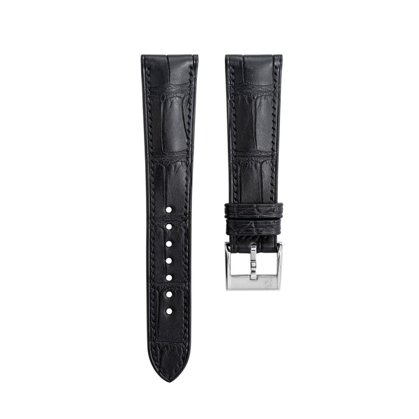 Delugs - Epsom Slim Calfskin Watch Strap - Black