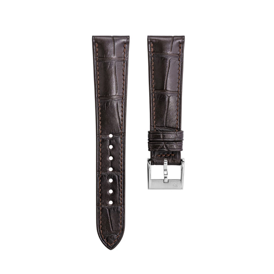 Matte Dark Brown Alligator Signature Strap