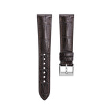 Delugs Matte Dark Brown Alligator Signature Strap Handcrafted Leather Watch Strap