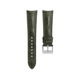 Delugs Matte Green Ischia Alligator Signature (Curved) Strap Handcrafted Leather Watch Strap