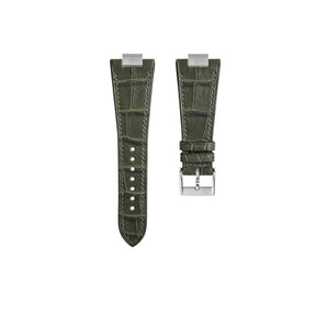 Matte Green Ischia Alligator Strap for Tissot PRX