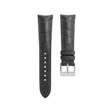 Delugs Matte Grey Storm Alligator Signature (Curved) Strap Handcrafted Leather Watch Strap