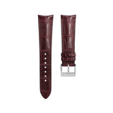 Delugs Matte Mahogany Alligator Signature (Curved) Strap Handcrafted Leather Watch Strap