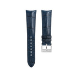 Delugs Matte Navy Alligator Signature (Curved) Strap Handcrafted Leather Watch Strap