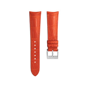 Matte Orange Alligator Signature (Curved) Strap