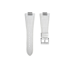 Matte White Alligator Strap for Tissot PRX