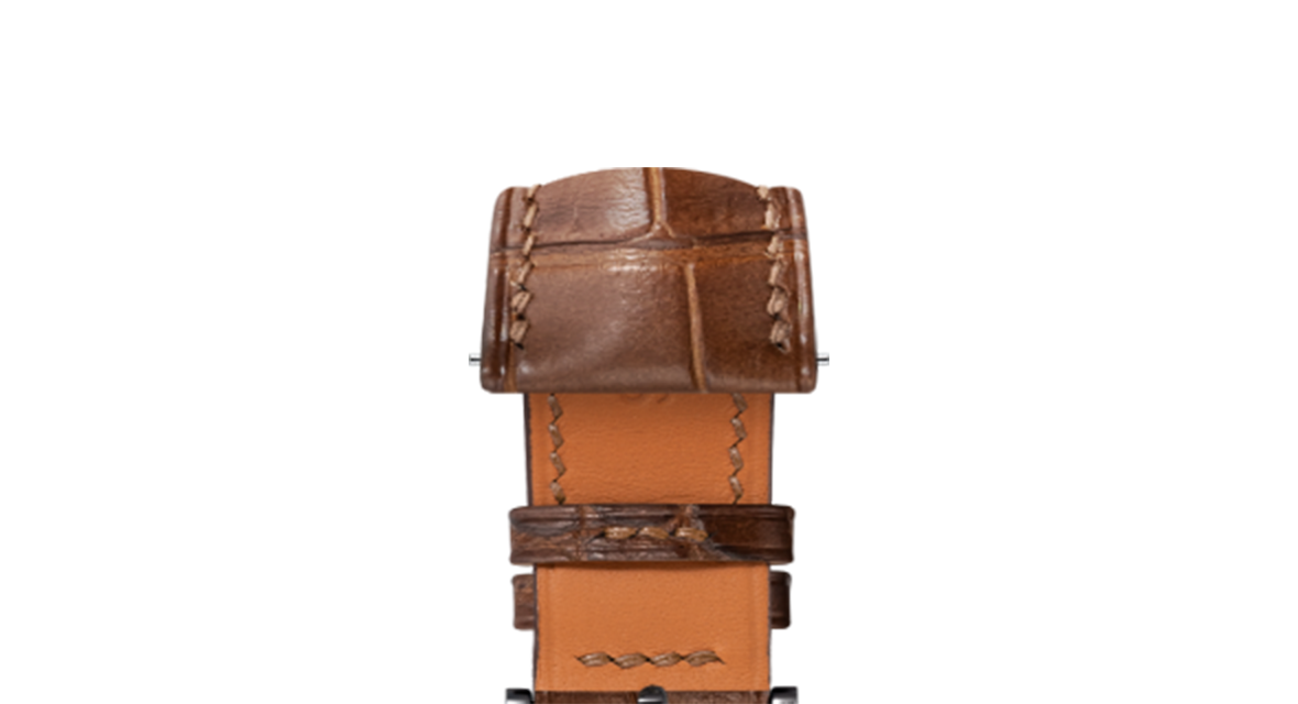 Matte Cognac Alligator Signature Strap - Handcrafted Leather Watch