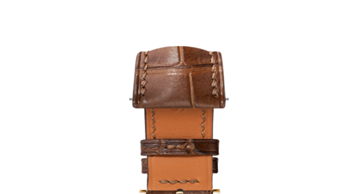 Matte Cognac Alligator Signature Strap - Handcrafted Leather Watch