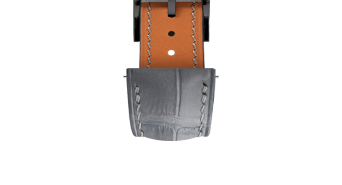 Matte Dolphin Grey Alligator Signature Strap - Handcrafted Leather
