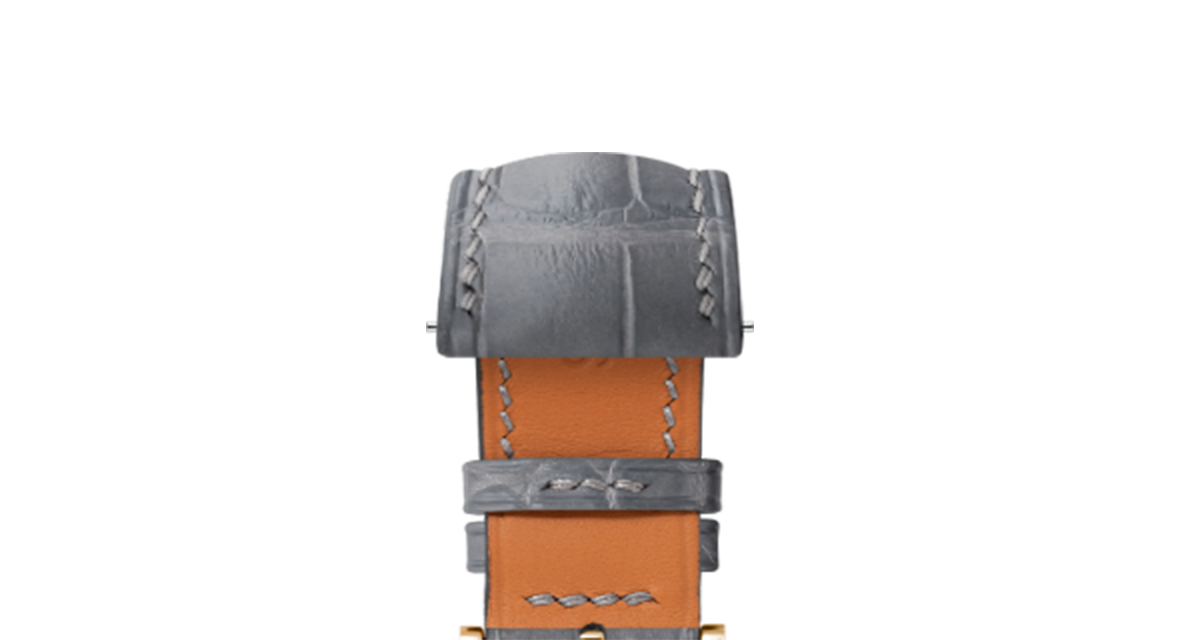Matte Dolphin Grey Alligator Signature Strap - Handcrafted Leather
