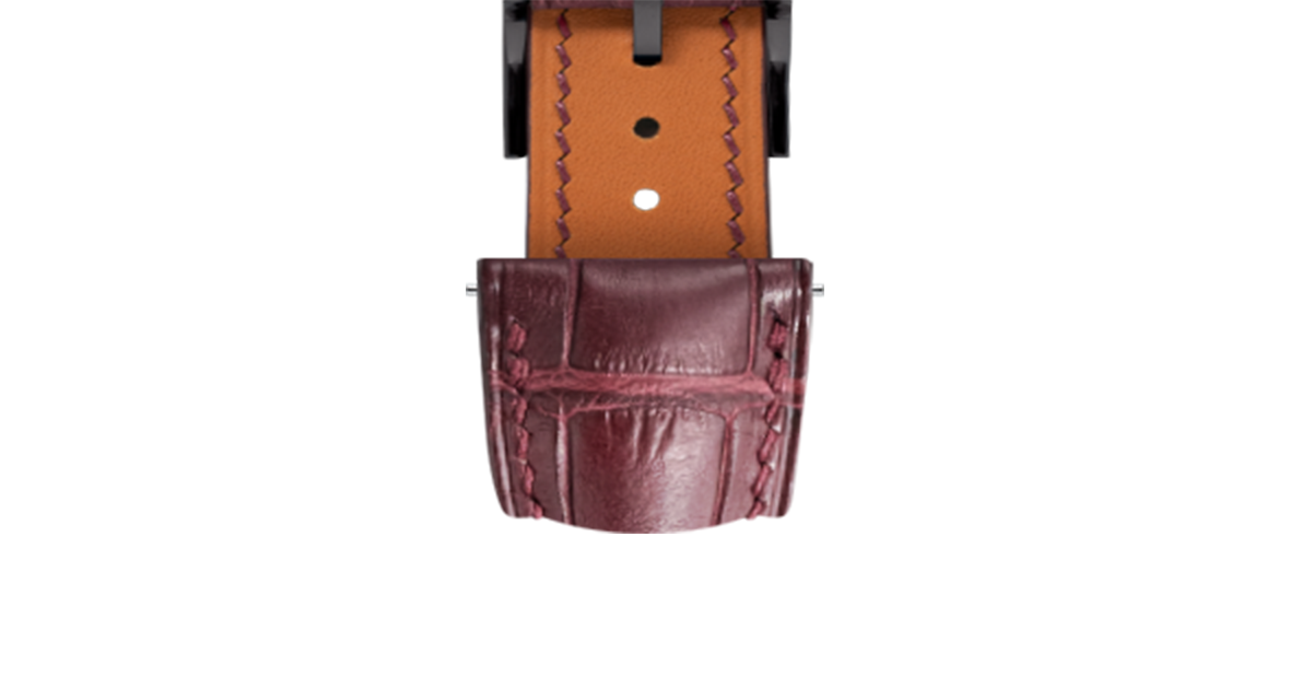 Matte Mahogany Alligator Signature Strap - Handcrafted Leather