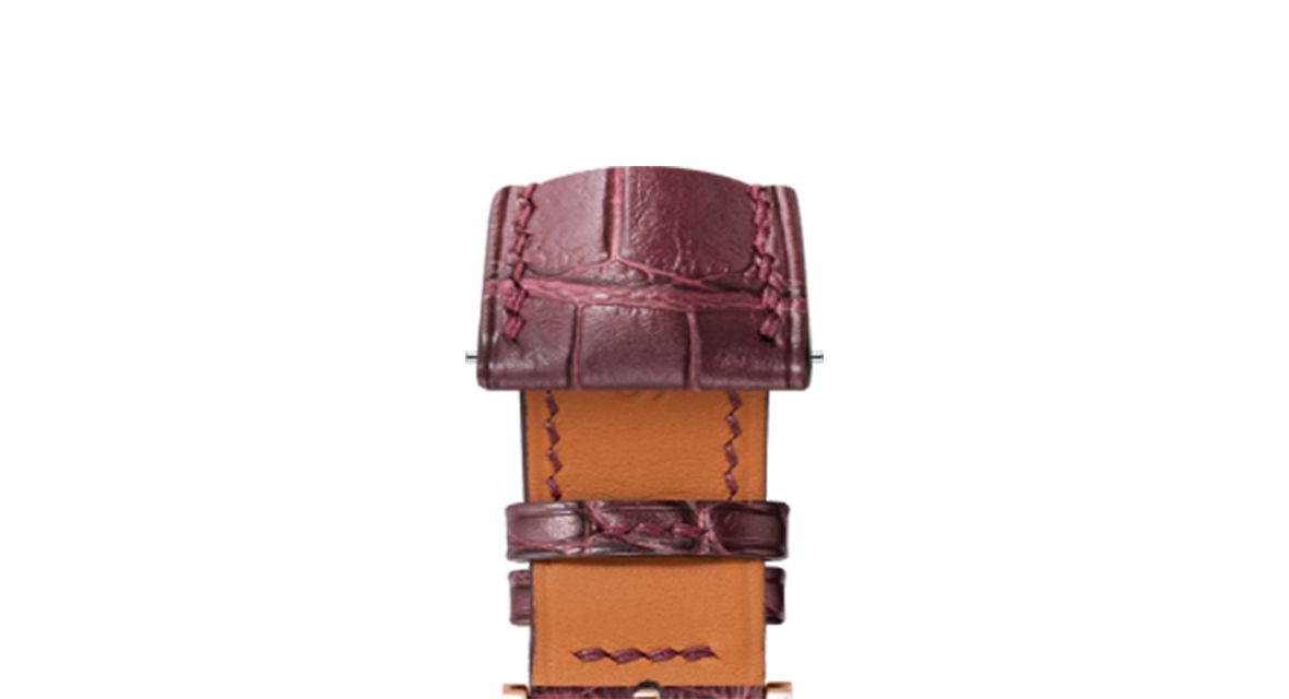 Matte Mahogany Alligator Signature Strap - Handcrafted Leather