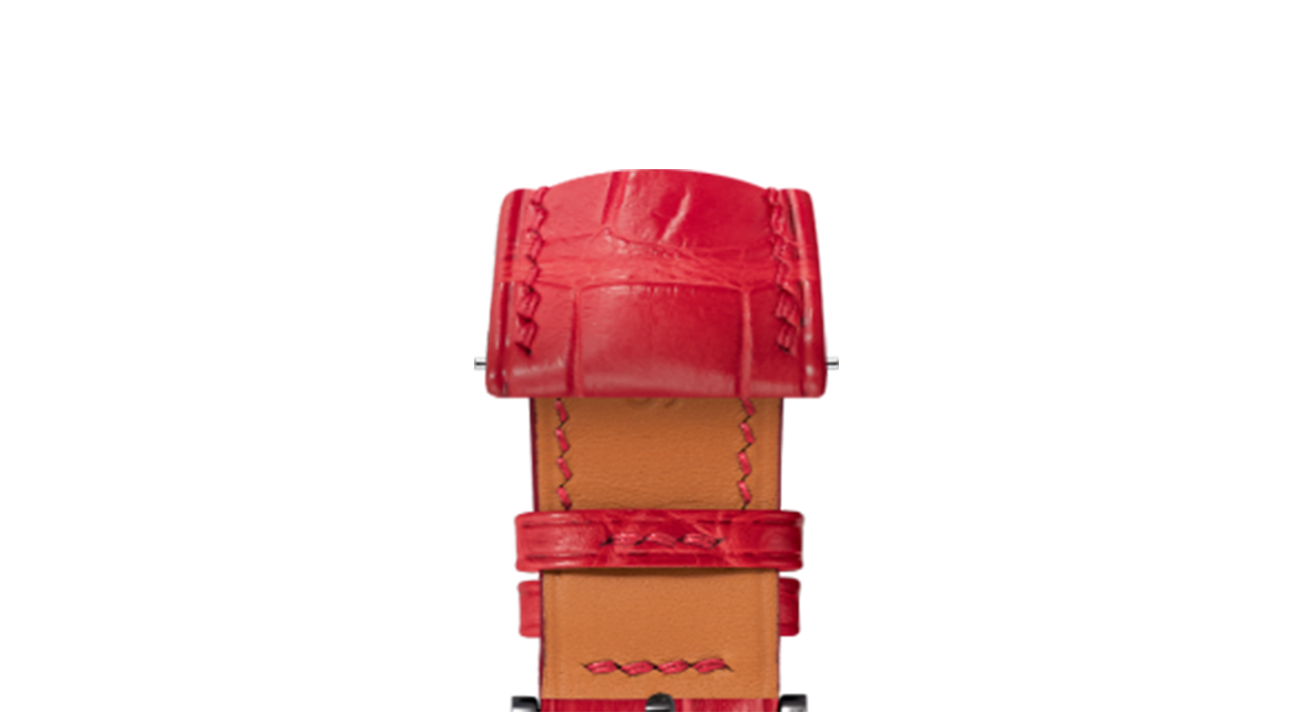 Matte Red Alligator Signature Strap - Handcrafted Leather Watch