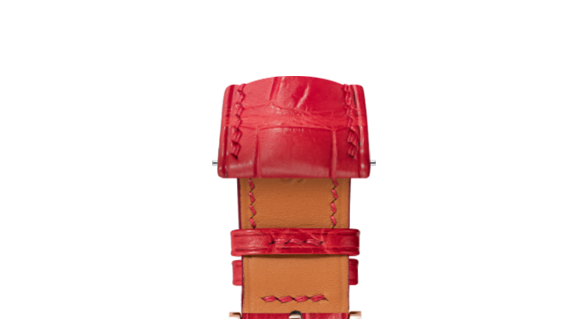 Matte Red Alligator Signature Strap - Handcrafted Leather Watch