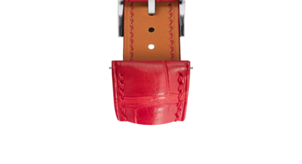 Matte Red Alligator Signature Strap - Handcrafted Leather Watch