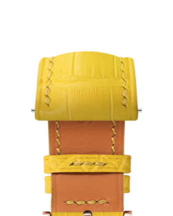 Matte Yellow Alligator Signature Strap - Handcrafted Leather Watch