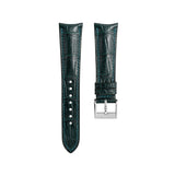 Delugs Matte Boreal Green Alligator Signature (Curved) Strap Handcrafted Leather Watch Strap