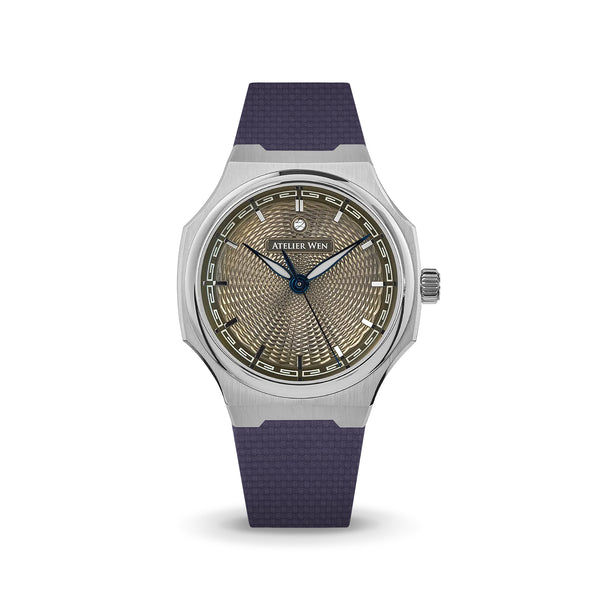 Delugs Purple Sailcloth CTS Rubber Strap for Atelier Wen Perception Rubber Watch Strap