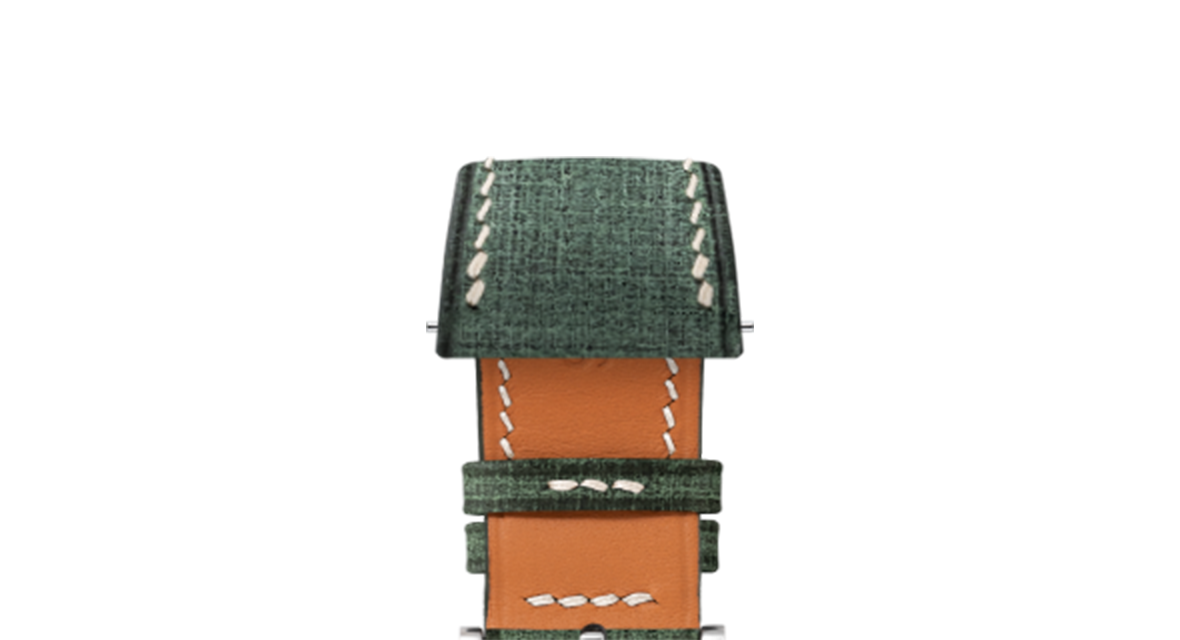 Moss Green Babele Slim Strap - Handcrafted Leather Watch Strap