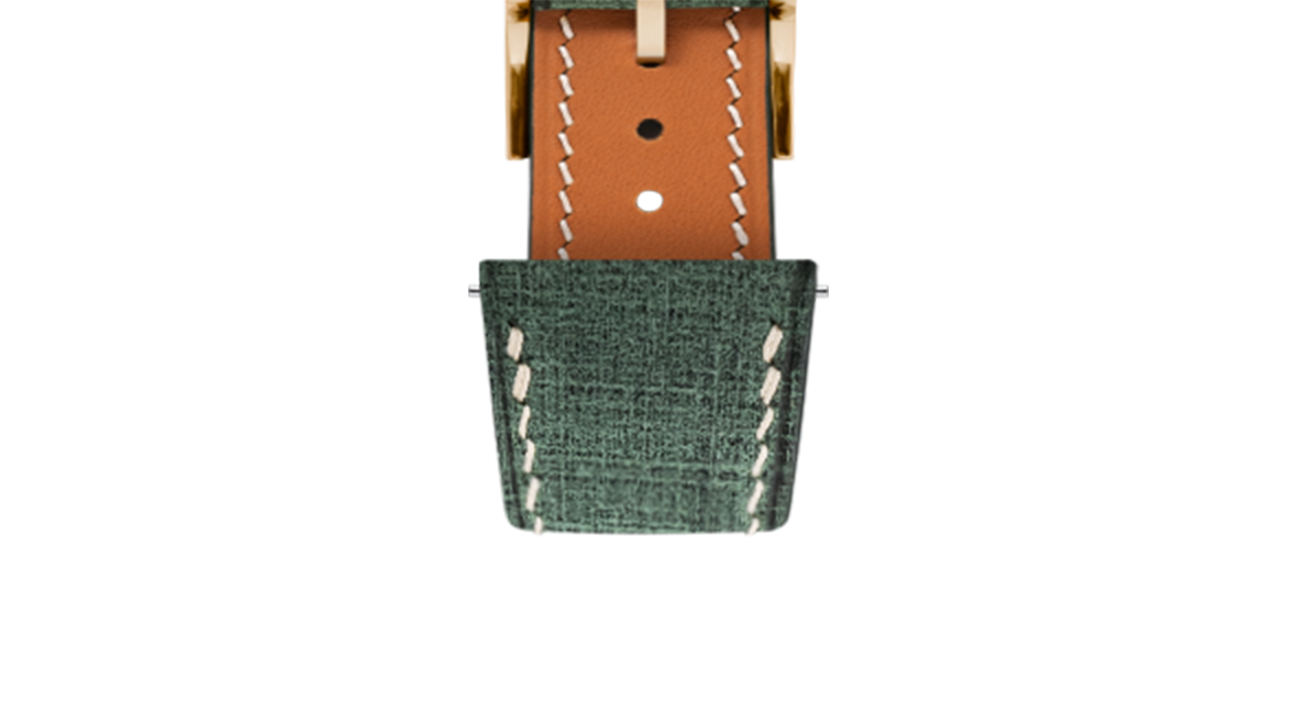 Moss Green Babele Slim Strap - Handcrafted Leather Watch Strap