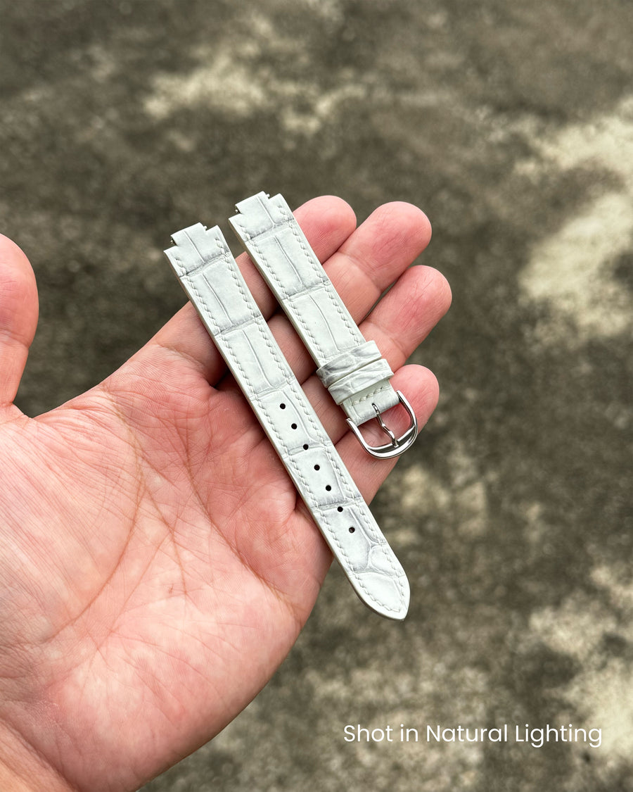 Matte Himalayan Alligator Strap for Cartier Ballon Bleu