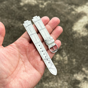 Matte Himalayan Alligator Strap for Cartier Ballon Bleu