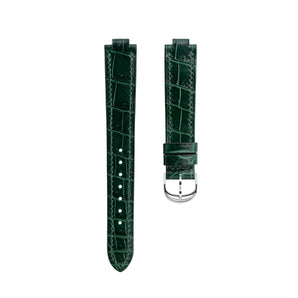 Glossy Emerald Alligator Strap for Cartier Ballon Bleu