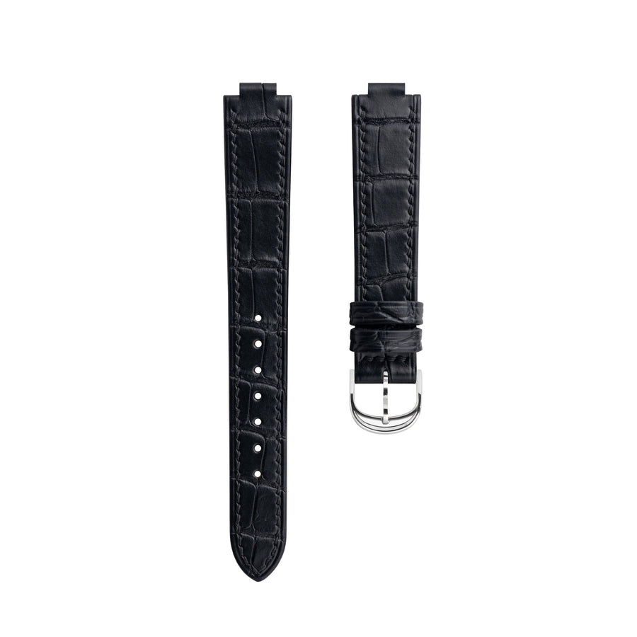 Matte Black Alligator Strap for Cartier Ballon Bleu