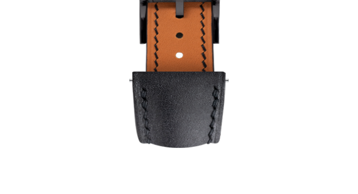 Black Baranil Signature Strap - Handcrafted Leather Watch Strap