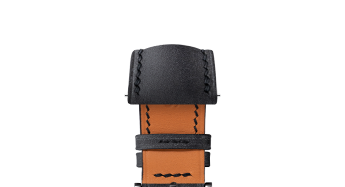 Black Baranil Signature Strap - Handcrafted Leather Watch Strap