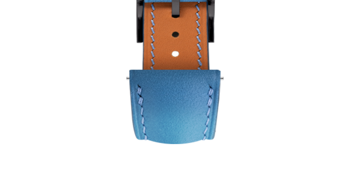 Cobalt Baranil Signature Strap - Handcrafted Leather Watch Strap