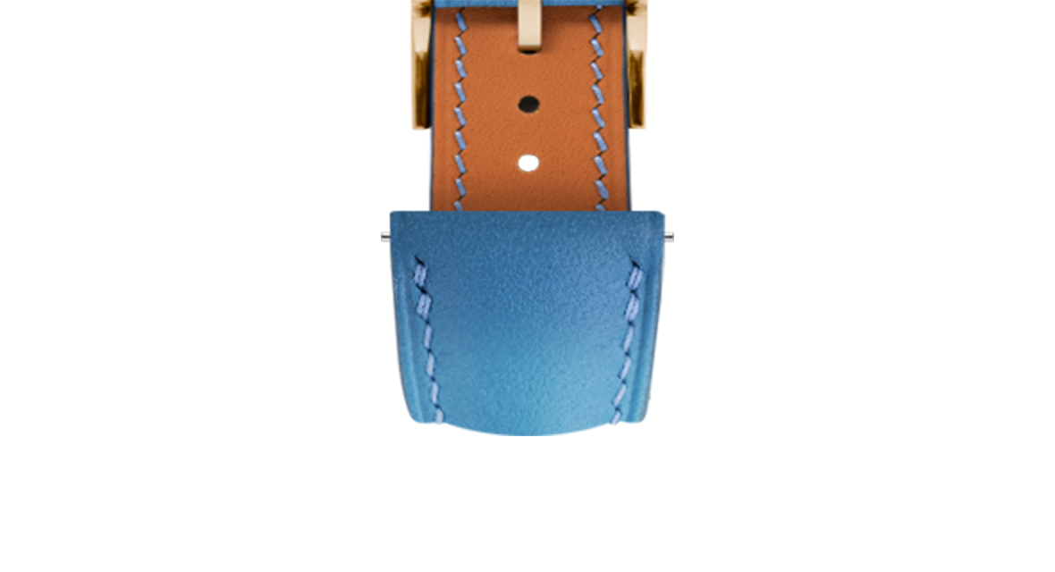 Cobalt Baranil Signature Strap - Handcrafted Leather Watch Strap