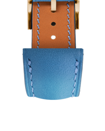 Cobalt Baranil Signature Strap - Handcrafted Leather Watch  display picture 2