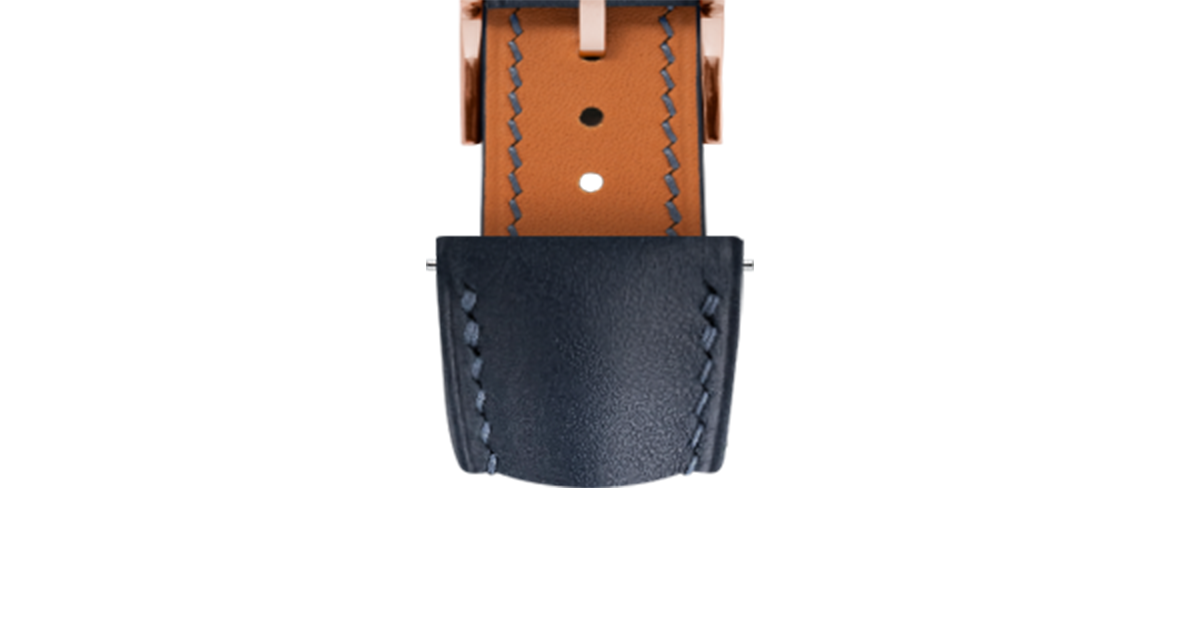 Navy Baranil Signature Strap - Handcrafted Leather Watch Strap