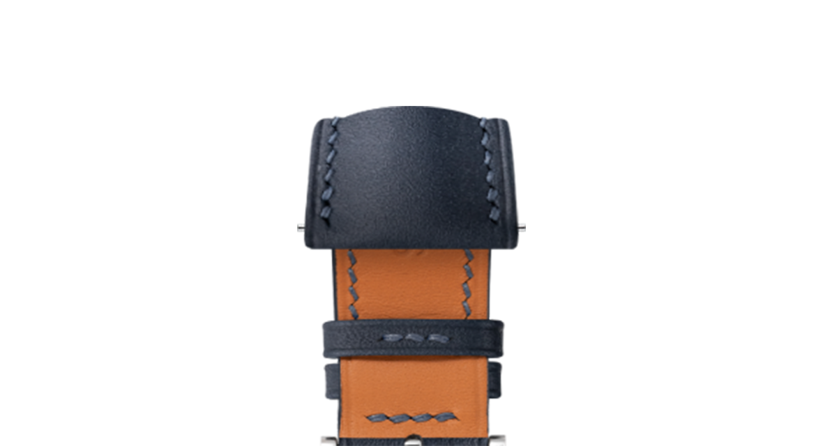 Navy Baranil Signature Strap - Handcrafted Leather Watch Strap