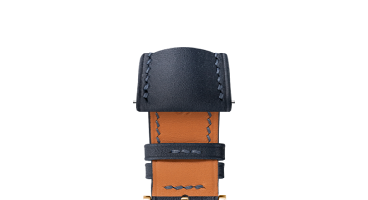 Navy Baranil Signature Strap - Handcrafted Leather Watch Strap