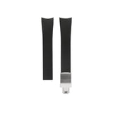 Delugs Black Curved CTS Rubber Strap Rubber Watch Strap